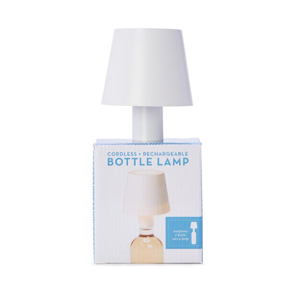 White Lampshade Bottle Lamp