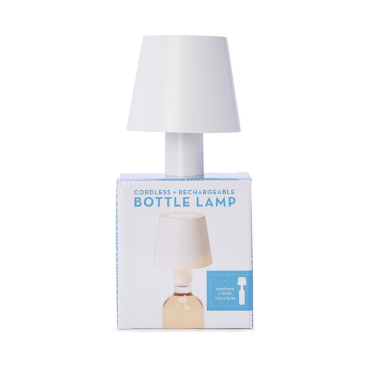 White Lampshade Bottle Lamp