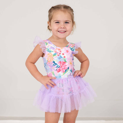 Wildflower Whirl Ruffle Leotard