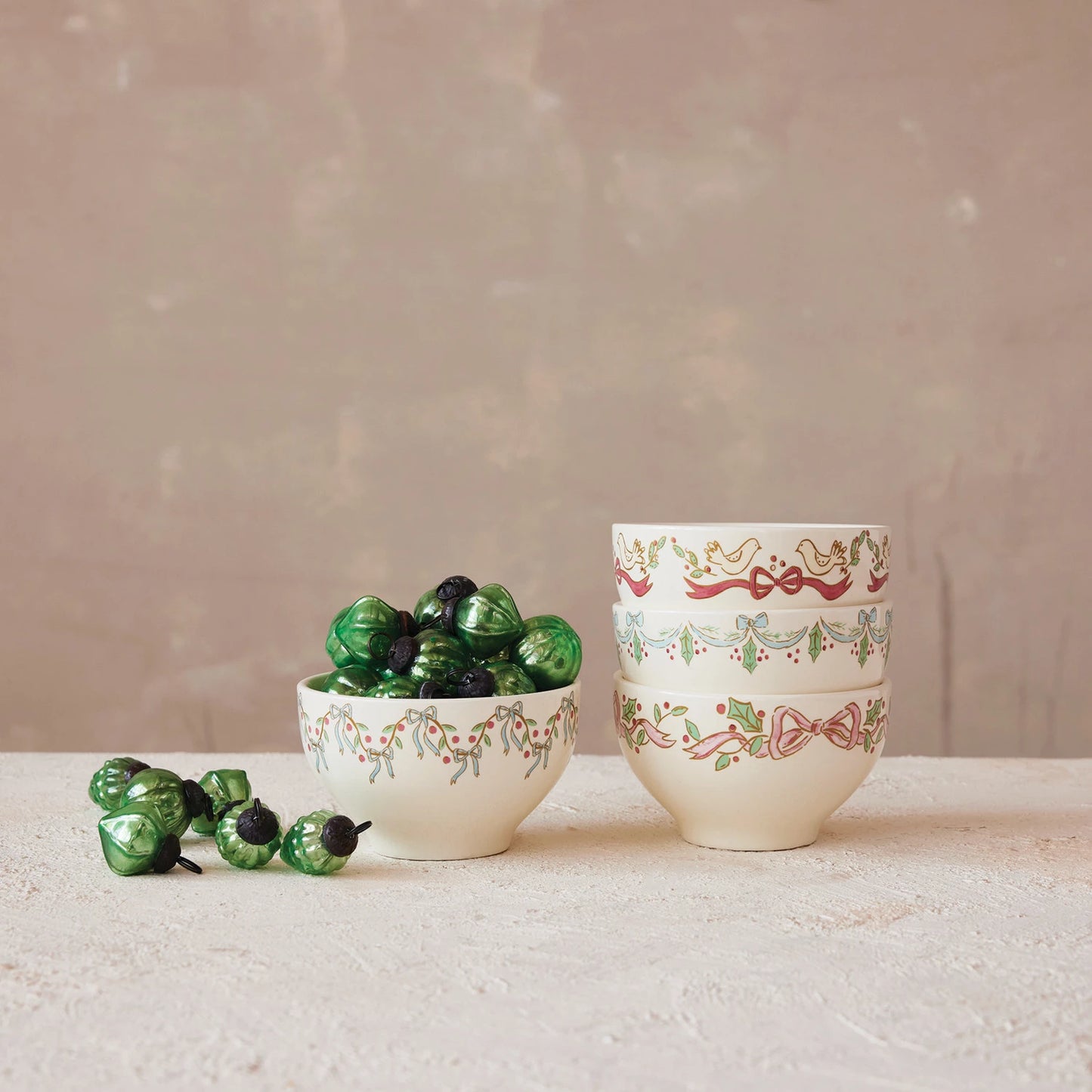 Holiday Bowls with Bows