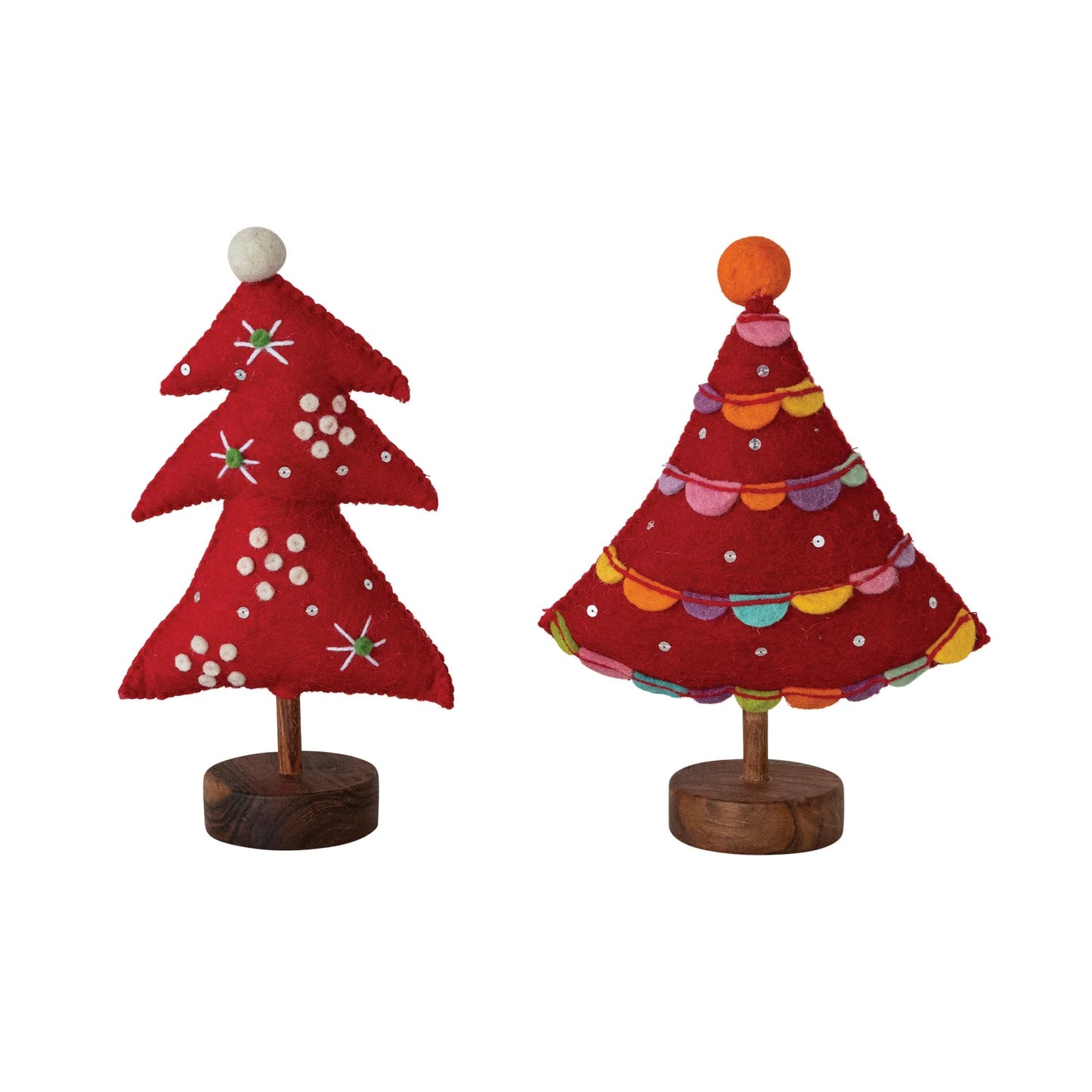 Wool Felt Trees w Details