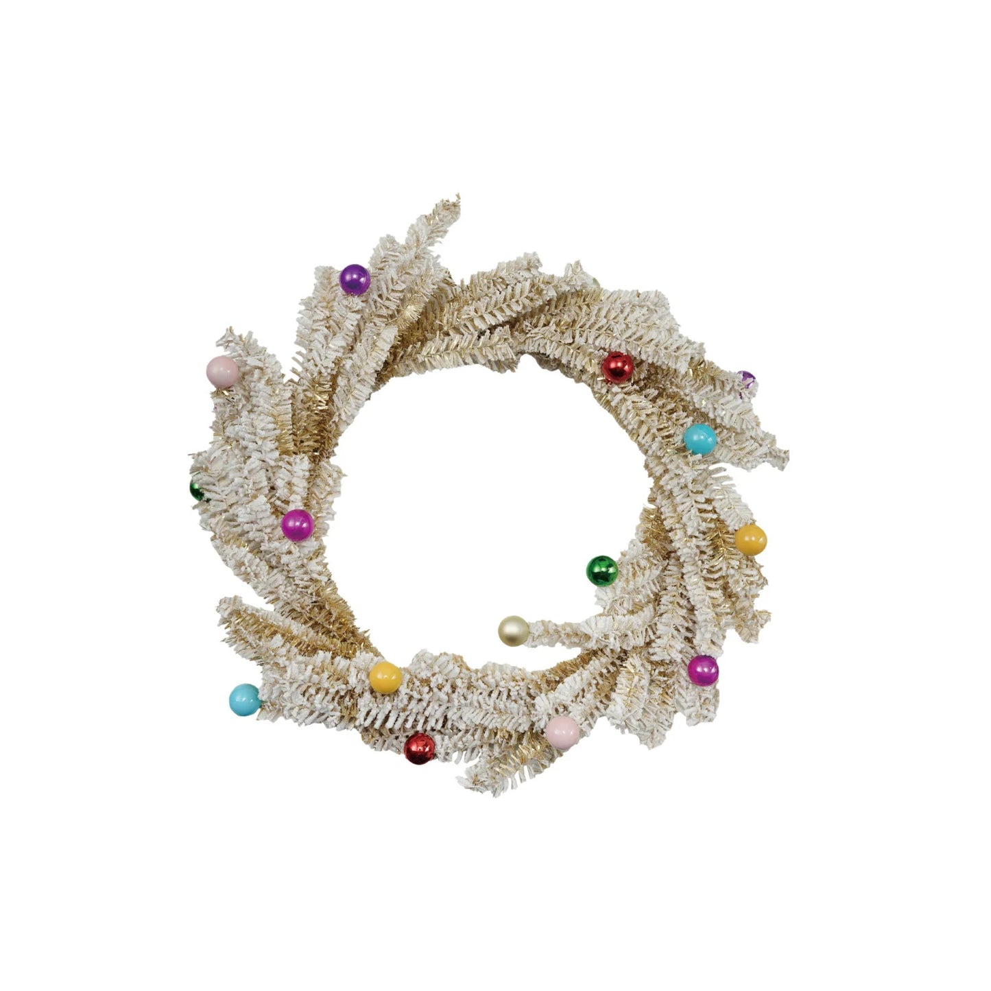 18" Wreath w Ball Ornaments