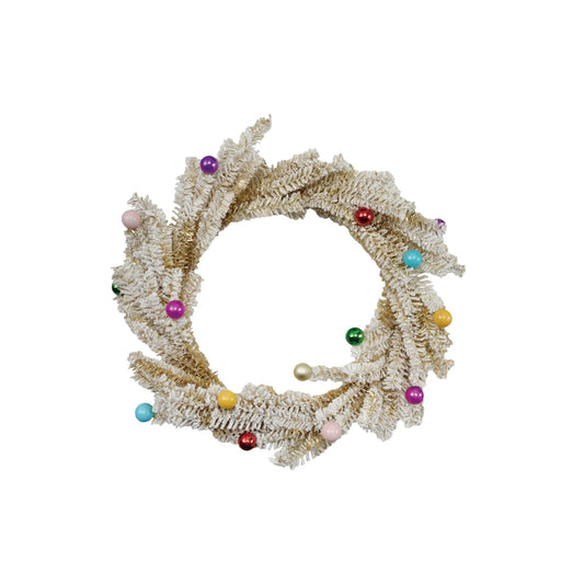 18" Wreath w Ball Ornaments