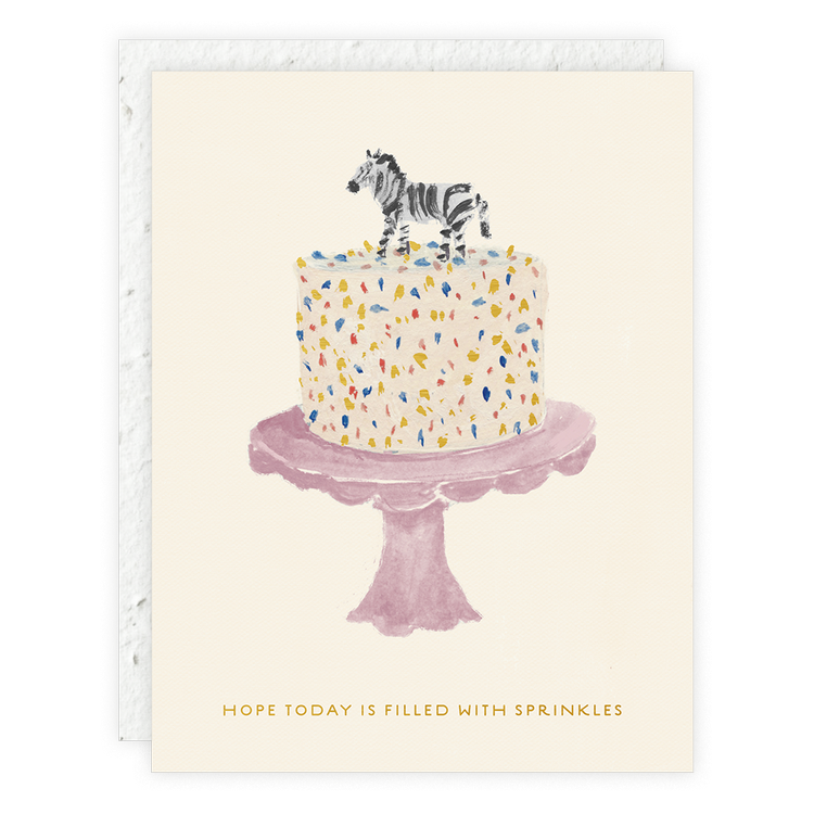 Zebra Cake Card