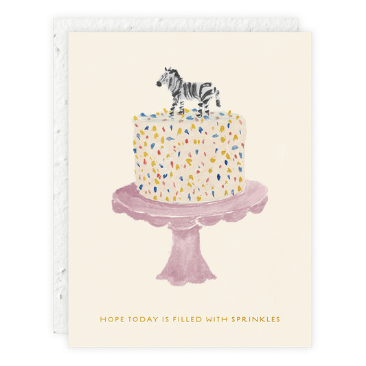 Zebra Cake Card